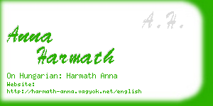 anna harmath business card